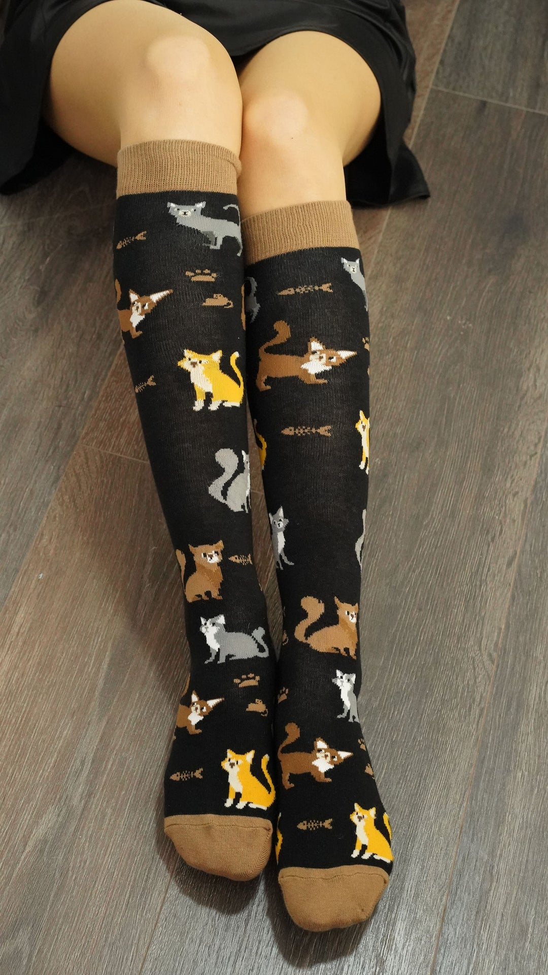 Women's Cute Cats Knee High Socks Set