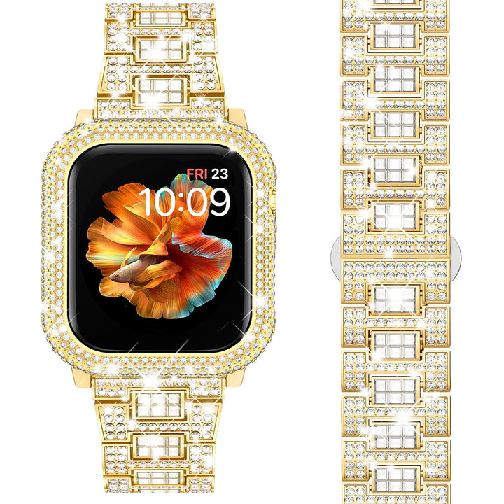 Luxury Diamond Apple Watch Band Women 40mm 44mm 41mm 45mm, Sparkling Strap for iWatch SE Series 9/8/7/6/5/4