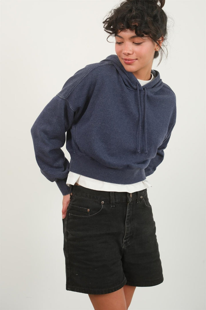 HYFVE Drop Shoulder Cropped Hoodie