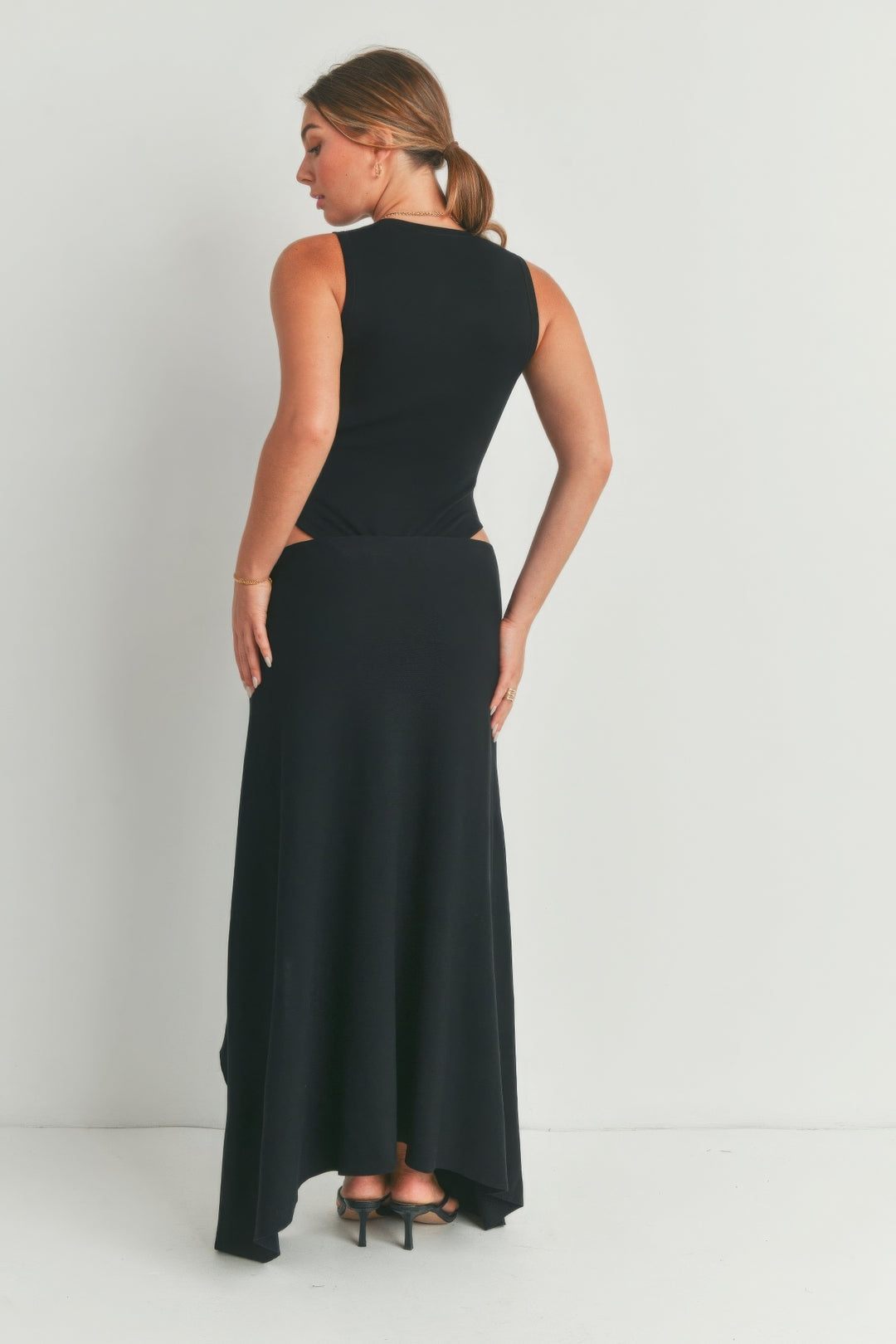 Black Maxi Dress With Thigh Slit