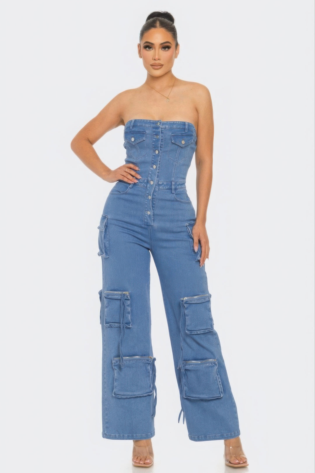 Full Body Stretch Denim Jumpsuit