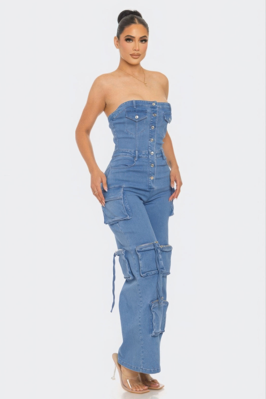 Full Body Stretch Denim Jumpsuit