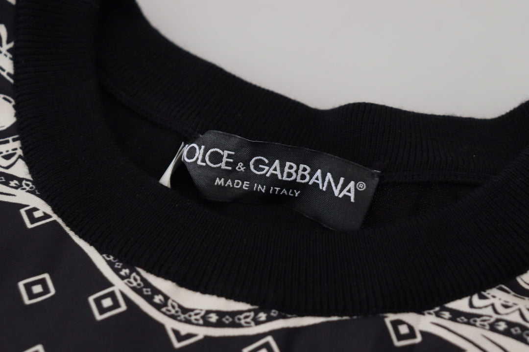 Dolce & Gabbana Elegant Wool Silk Blend Crewneck Sweater