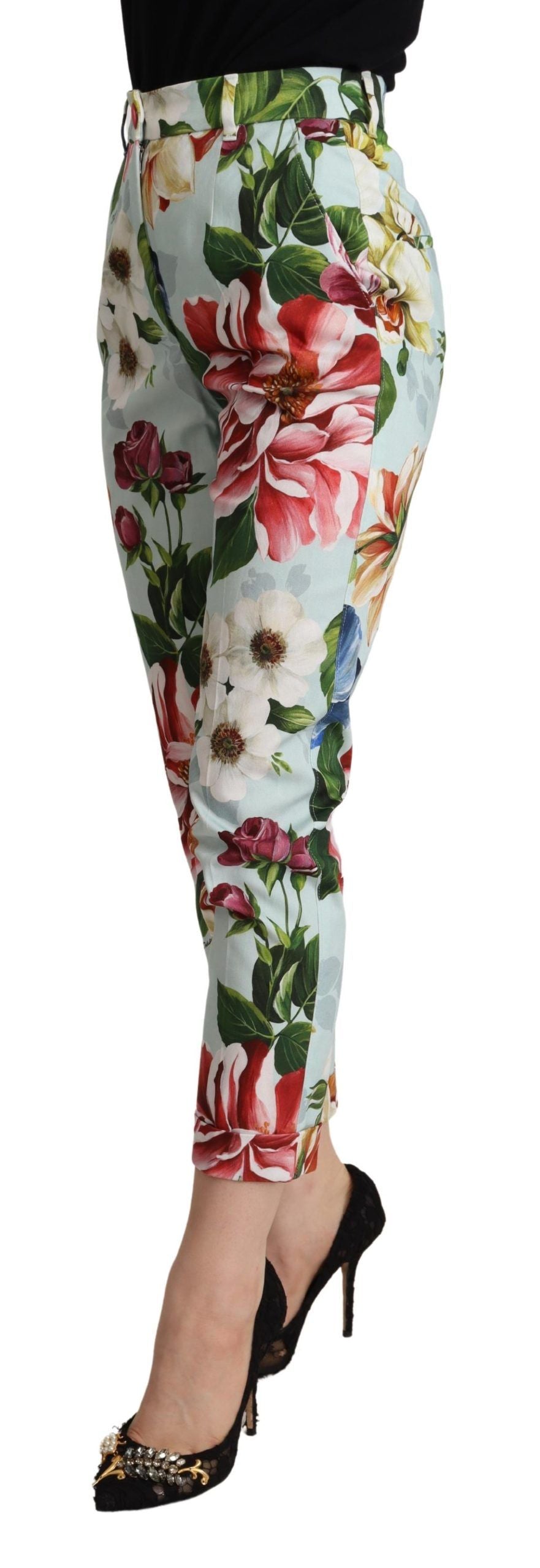 Dolce & Gabbana Elevate Your Chic with Floral Tapered Pants