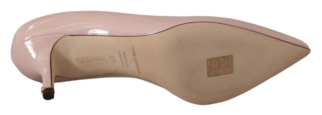 Dolce & Gabbana Elegant Patent Leather Heels in Pink