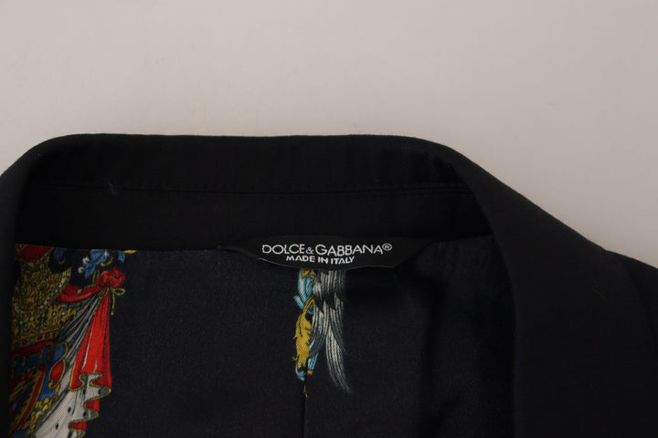 Dolce & Gabbana Elegant Black Martini Wool Blazer