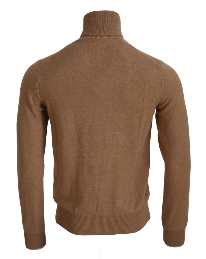 Dolce & Gabbana Beige Cashmere Turtleneck Pullover Sweater