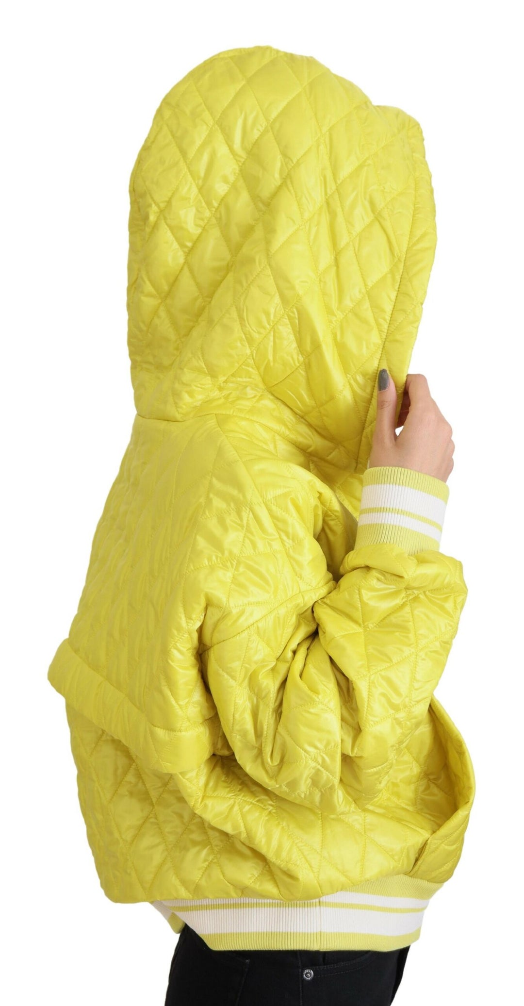 Dolce & Gabbana Elegant Yellow Hooded Jacket