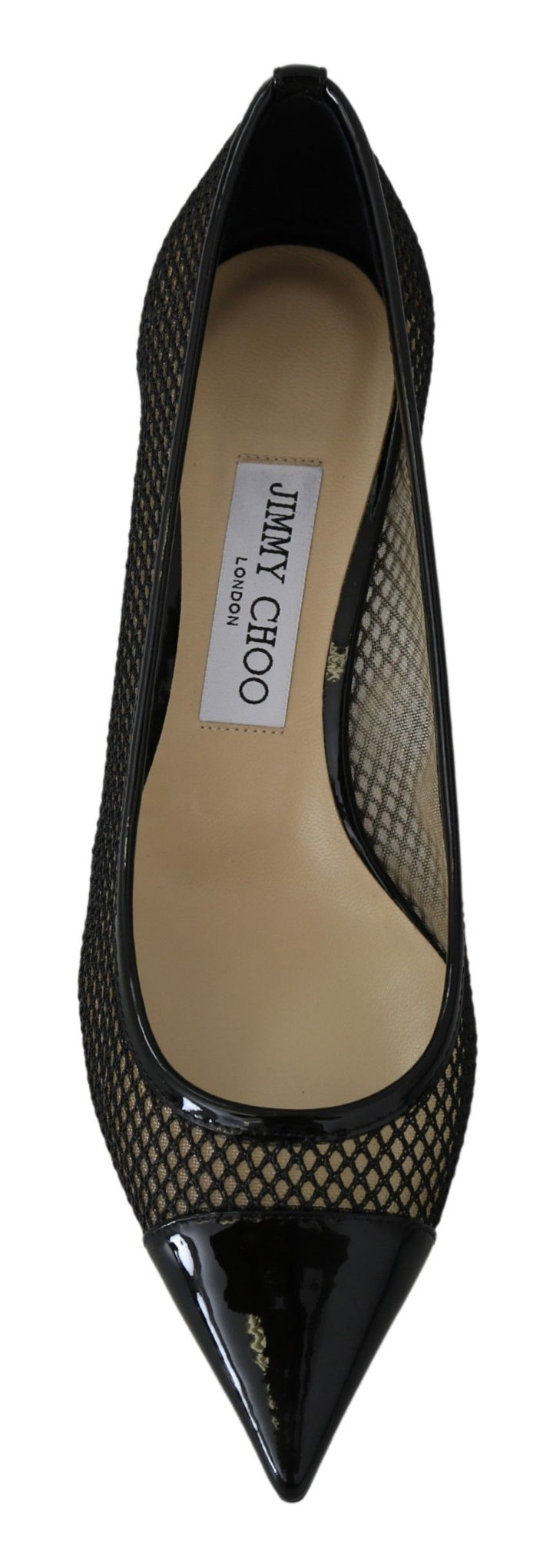 Jimmy Choo Chic Patent Mesh Pointed Pumps