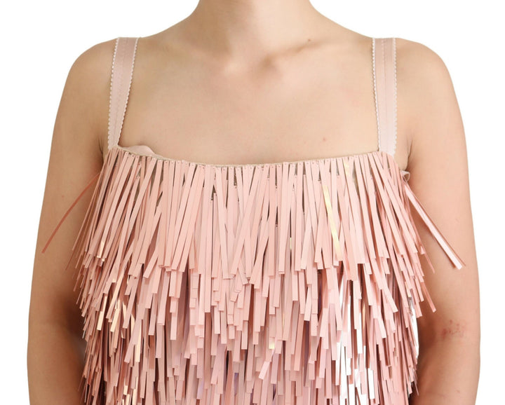 Dolce & Gabbana Elegant Pink A-Line Tinsel Dress