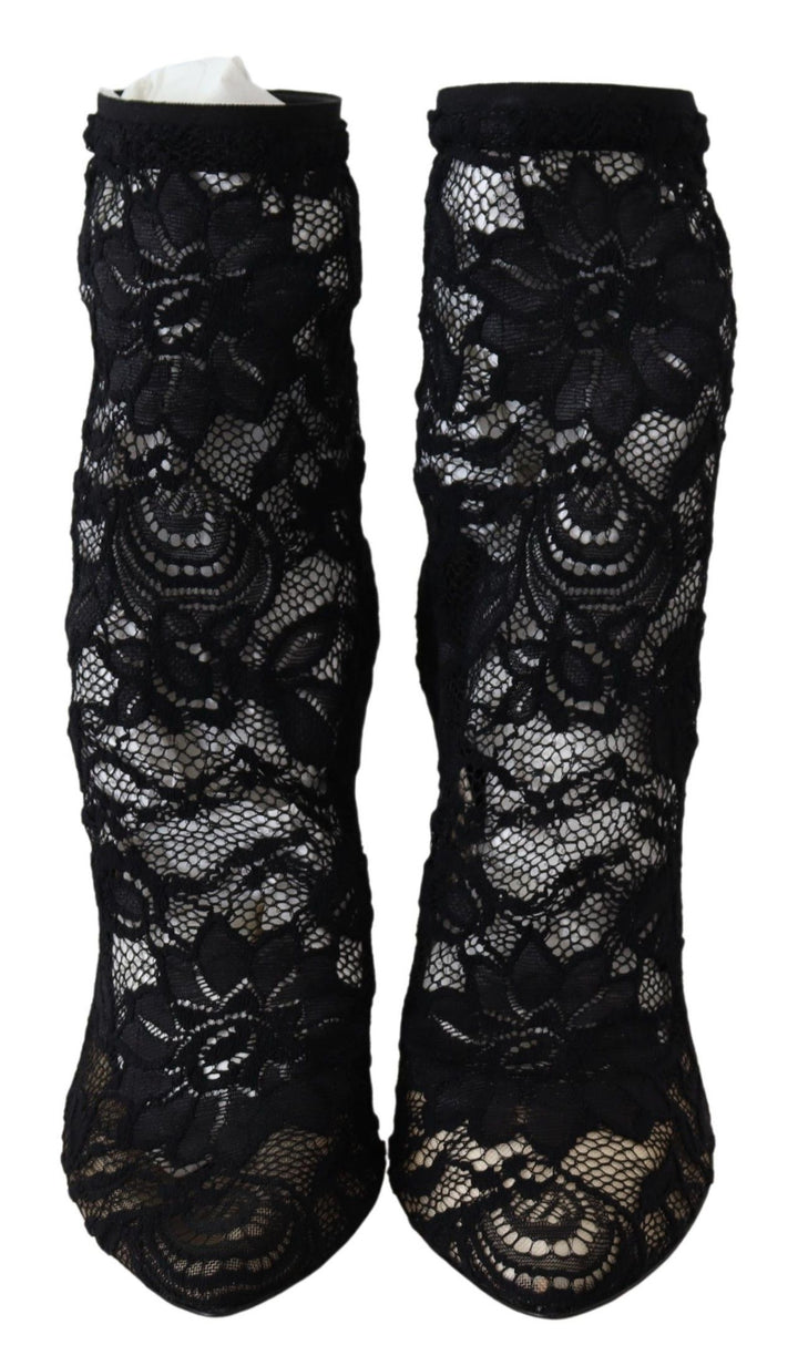 Dolce & Gabbana Black Lace Taormina Pumps Elegance Unleashed
