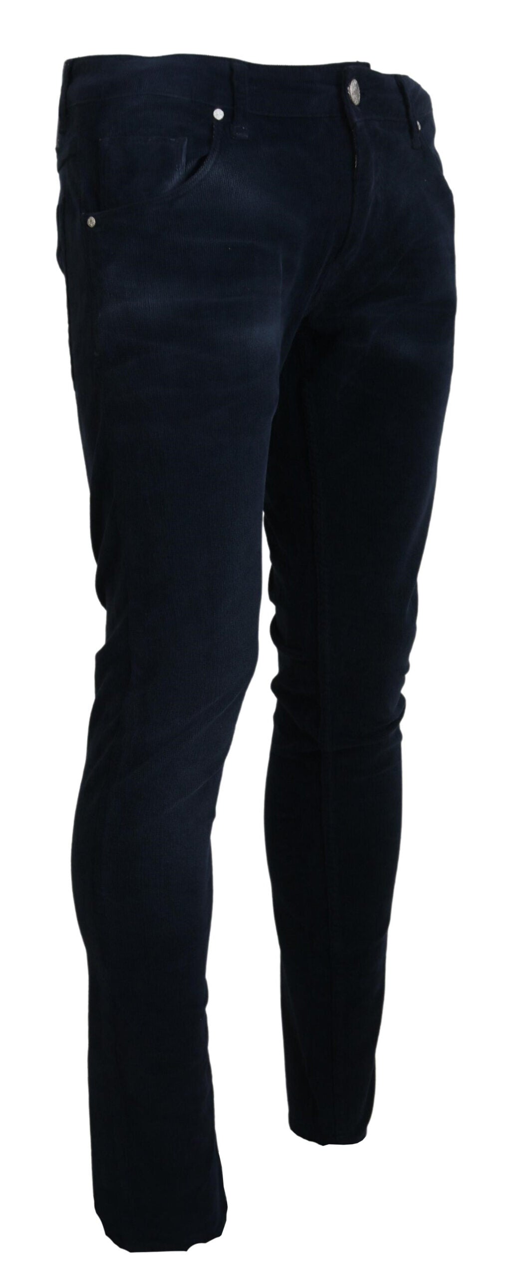 Acht Chic Blue Straight Fit Corduroy Jeans