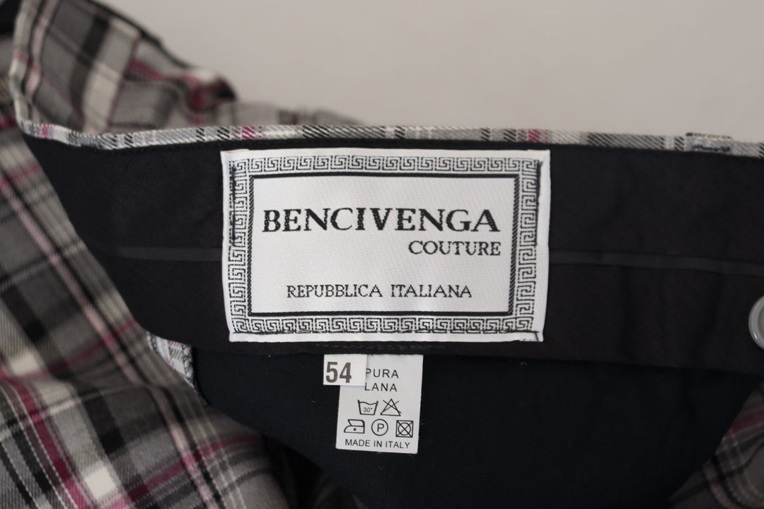 BENCIVENGA Checkered Couture Chino Pants for Men