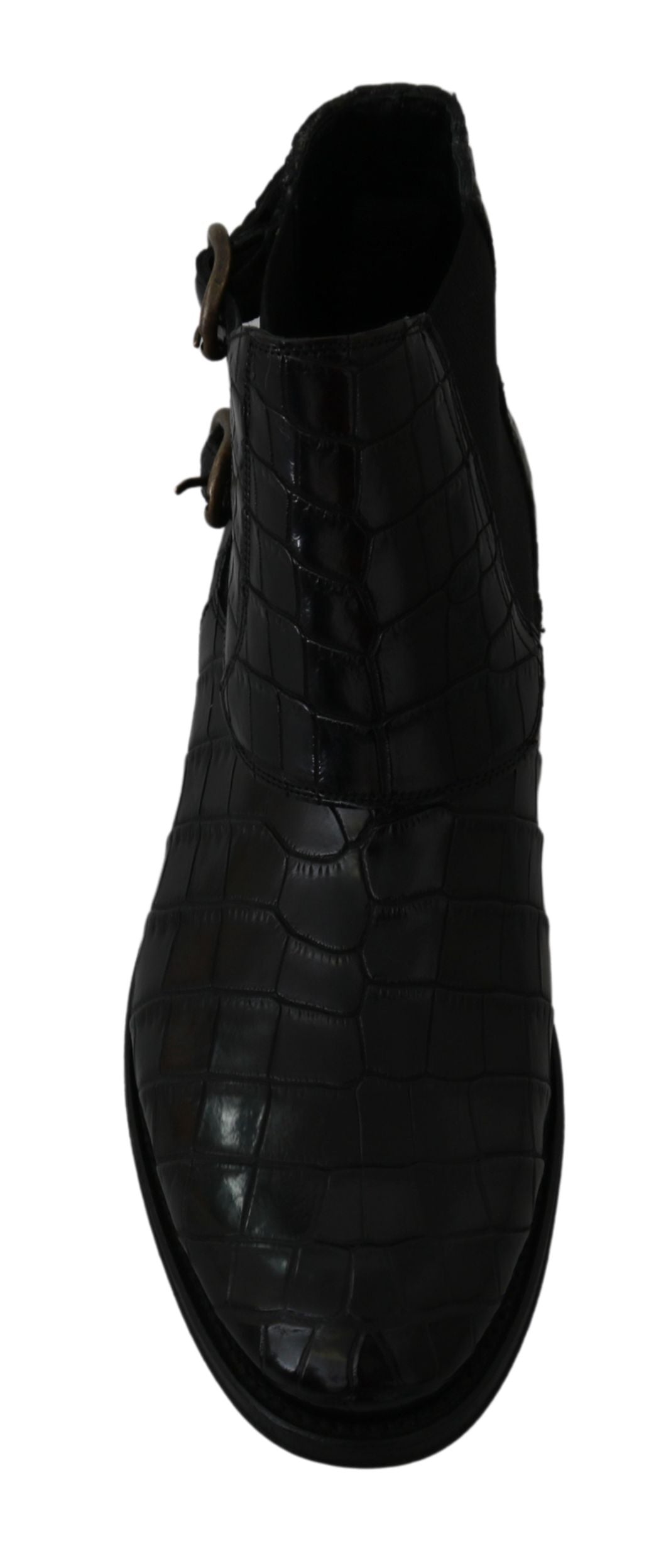 Dolce & Gabbana Elegant Derby Brogue Boots in Exotic Leather