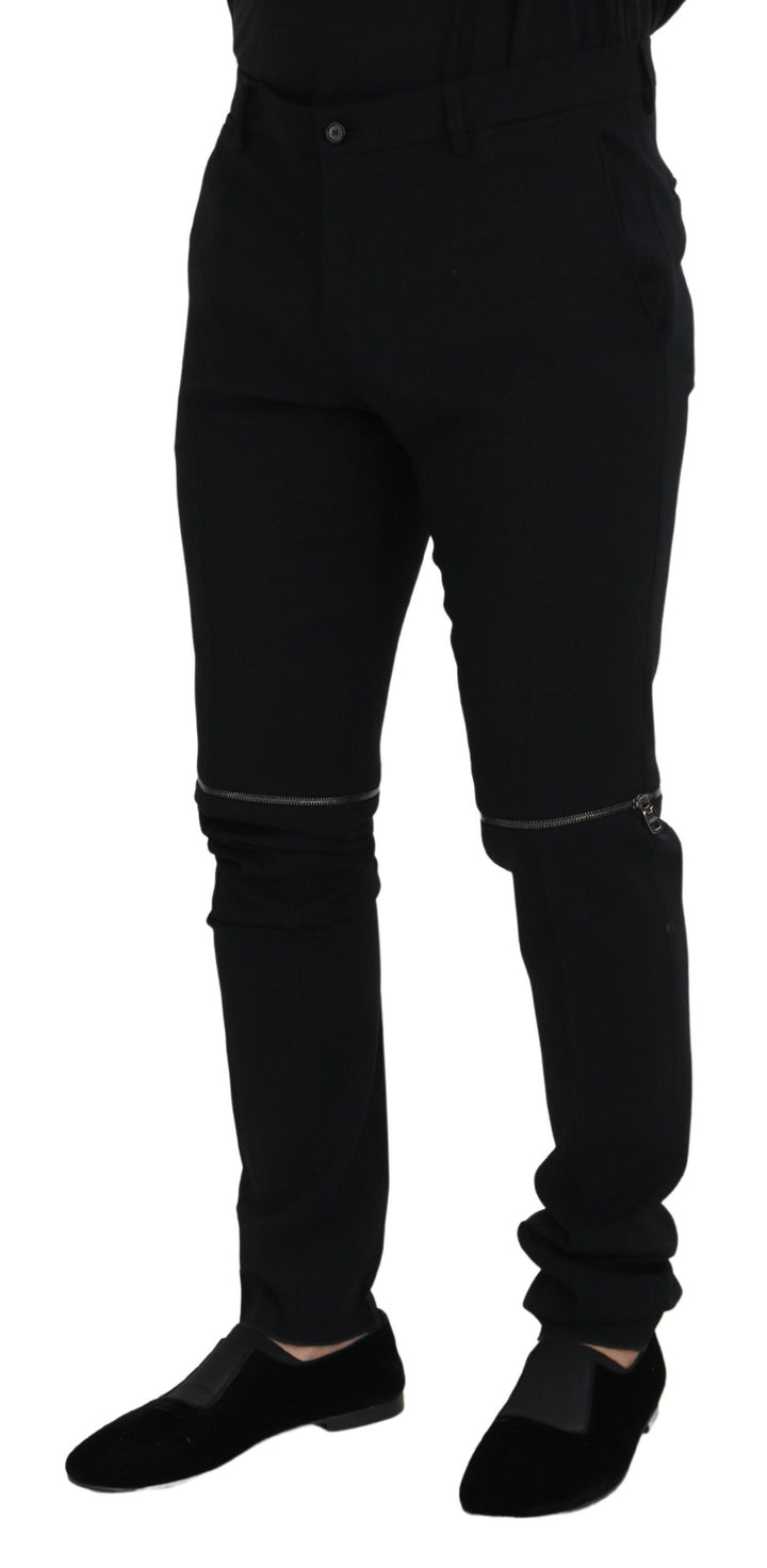 Dolce & Gabbana Elegant Black Virgin Wool Trousers