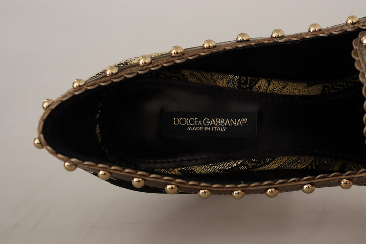 Dolce & Gabbana Elegant Gold Jacquard Brocade Pumps