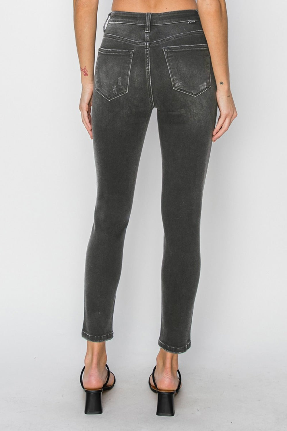 RISEN – Knöchelhohe Skinny-Jeans in voller Größe mit hohem Bund