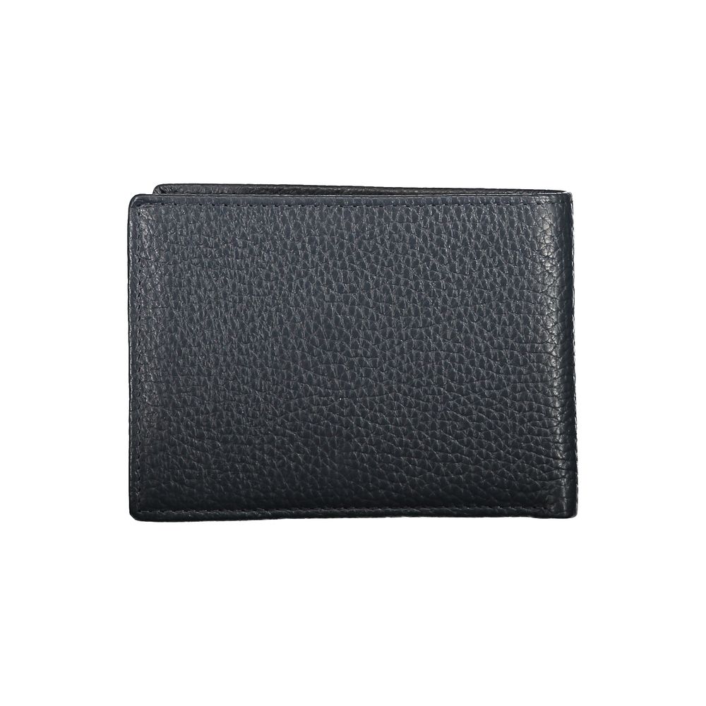 Aeronautica Militare Sleek Blue Leather Wallet with Ample Space