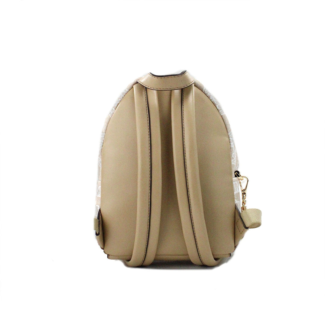 Michael Kors Maisie Mini Camel Signature Canvas 2-n-1 Card Case Backpack Bag