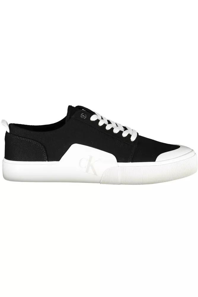 Calvin Klein Sleek Black Sports Sneakers with Eco-Friendly Twist