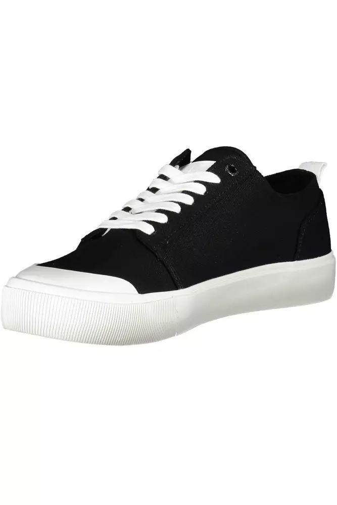 Calvin Klein Sleek Black Sports Sneakers with Eco-Friendly Twist
