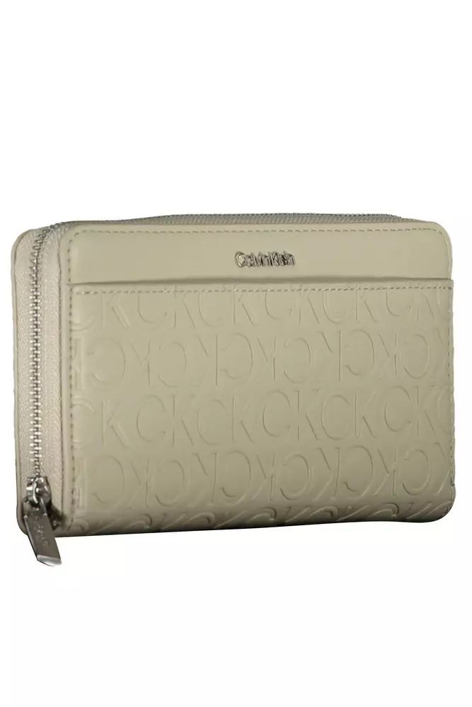 Calvin Klein Elegant Beige RFID Wallet with Double Card Slots