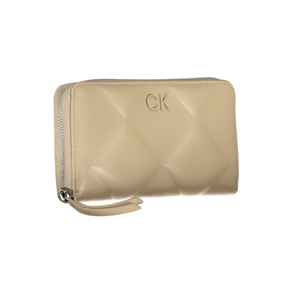Calvin Klein Elegant Beige Multi-Compartment RFID Wallet