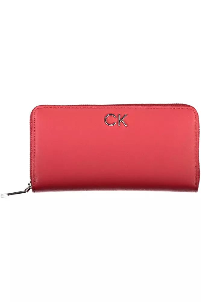 Calvin Klein Elegant Pink Polyethylene Wallet with Secure Zip