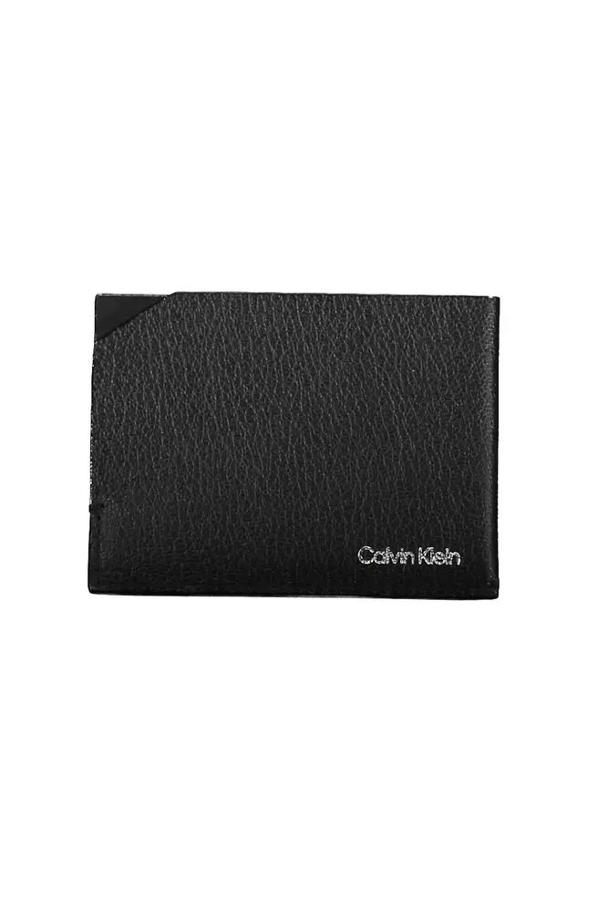 Calvin Klein Sleek Leather Card Holder With Logo Detail