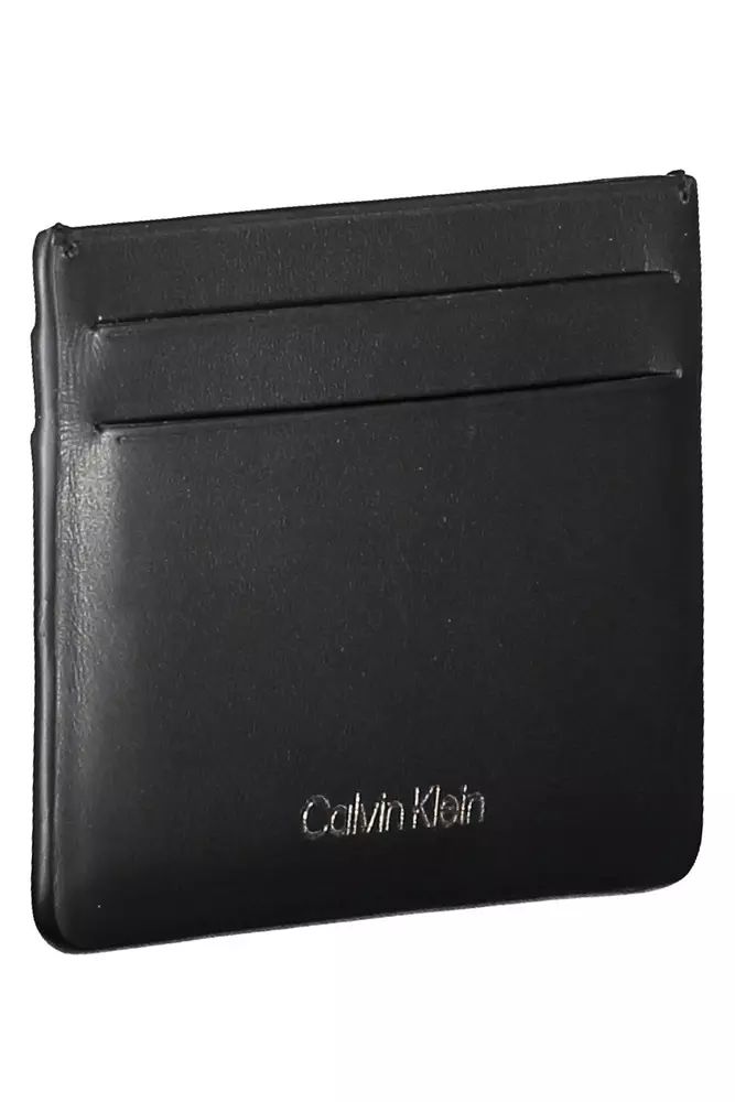 Calvin Klein Sleek Black Leather Card Holder