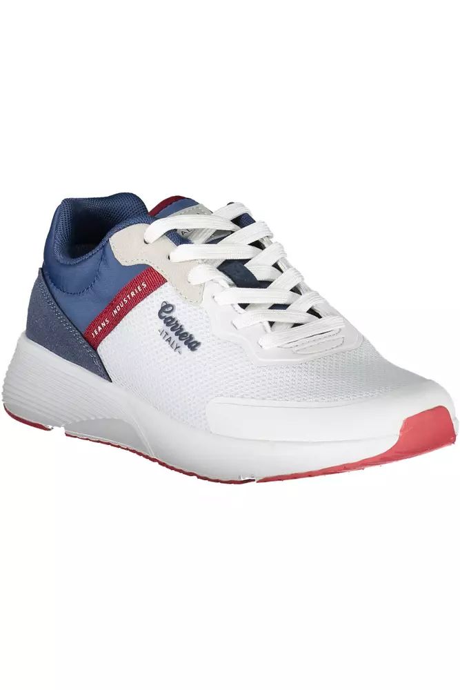 Carrera Sleek White Lace-Up Sneakers with Contrasting Accents