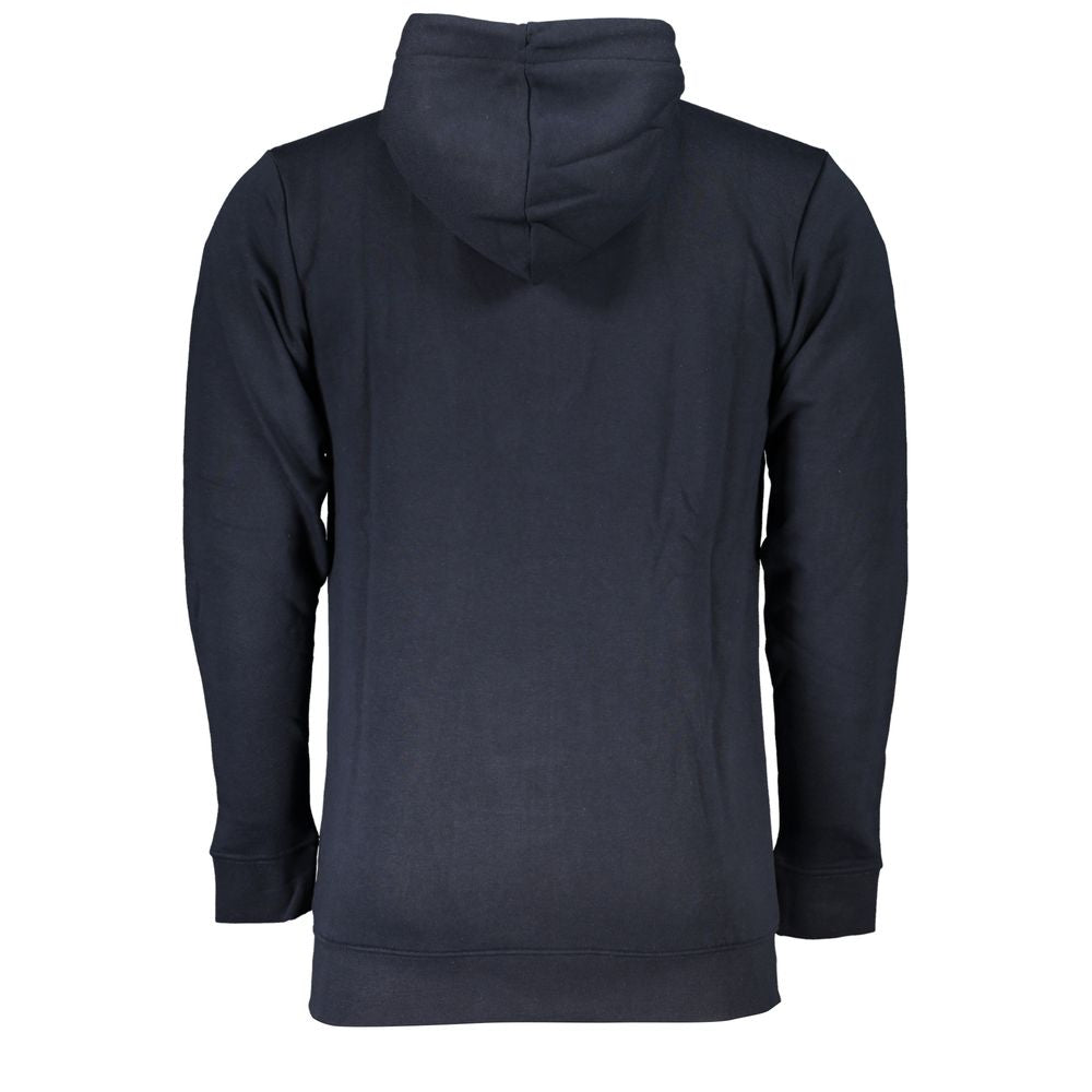 Cavalli Class Elegant Blue Hooded Zip Sweatshirt
