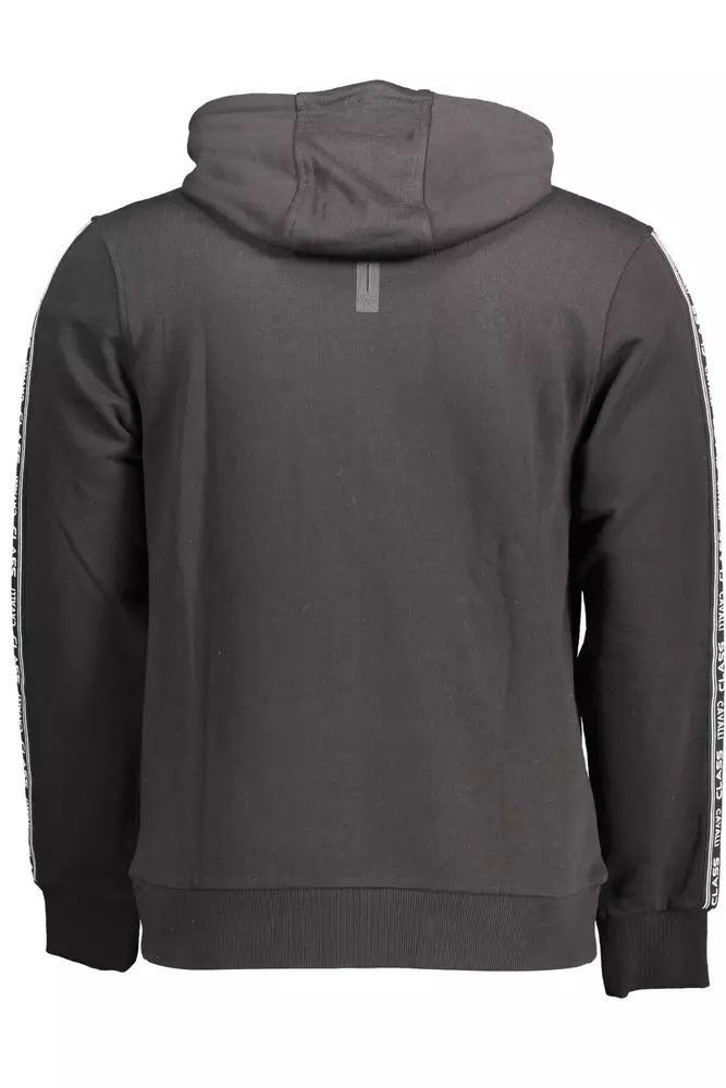 Cavalli Class Elegant Hooded Sweatshirt with Contrasting Details