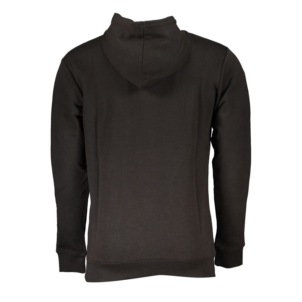 Cavalli Class Sleek Black Hooded Sweater with Logo
