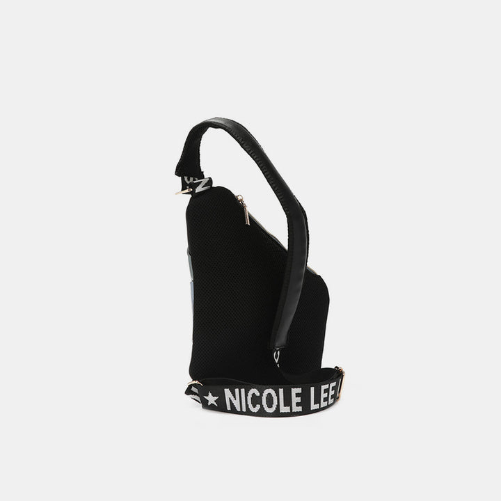 Nicole Lee USA Vegan Leather Leopard & Lip Pattern Crossbody Bag