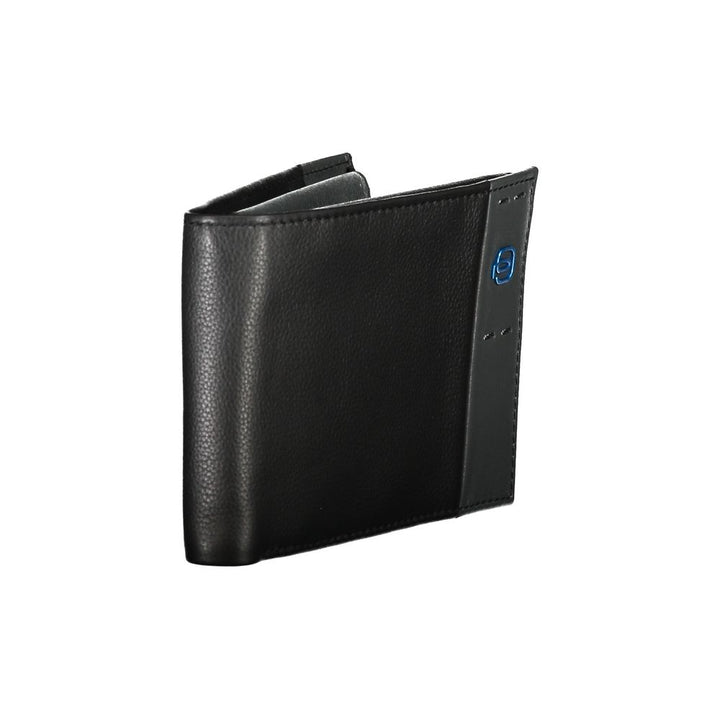 Piquadro Elegant Dual-Fold Leather Wallet with Coin Purse