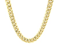 14k Yellow Gold Semi Solid Miami Cuban Chain (7.20 mm)
