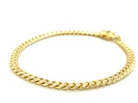 14k Yellow Gold Classic Miami Cuban Solid Men's Gold Bracelet (4.90 mm)