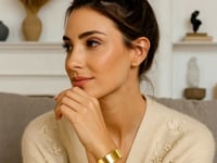 Designer Medium Width Bracelet in 14K Yellow Gold (14.50 mm)