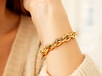 14k Yellow Gold Polished Cable Link Bracelet