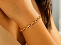 14k Yellow Gold High Polish Mariner Link Bracelet  (5.40 mm)