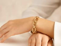 14k Yellow Gold High Polish Mariner Link Bracelet  (13.80 mm)