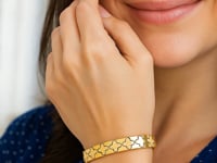 Nature Inspired Clover Bracelet in 14K Yellow Gold  (6.50 mm)