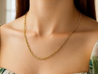14k Yellow Gold French Cable Link Chain (2.50 mm)