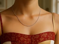 14k White Gold Diamond Cut Bead Chain (0.90 mm)