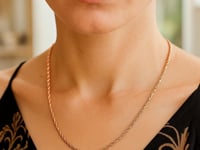 14k Rose Gold Solid Diamond Cut Rope Chain (2.30 mm)