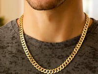 14k Yellow Gold High Polish Modern Lite Edge Chain (8.00 mm)