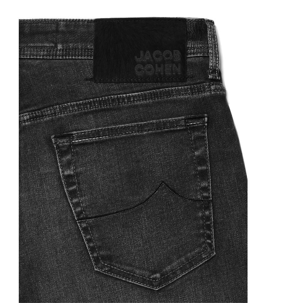 Jacob Cohen Elegant Slim Fit Black Stretch Jeans