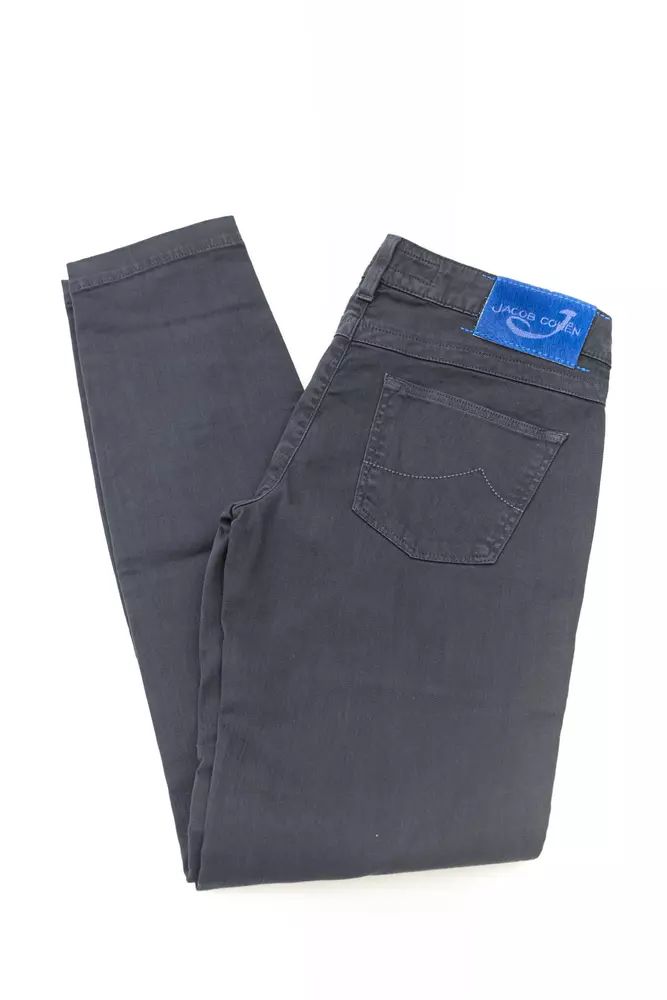 Jacob Cohen Elegant Slim-Fit Designer Jeans with Fringe Detail