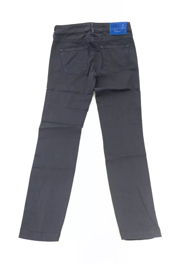 Jacob Cohen Elegant Slim-Fit Designer Jeans with Fringe Detail